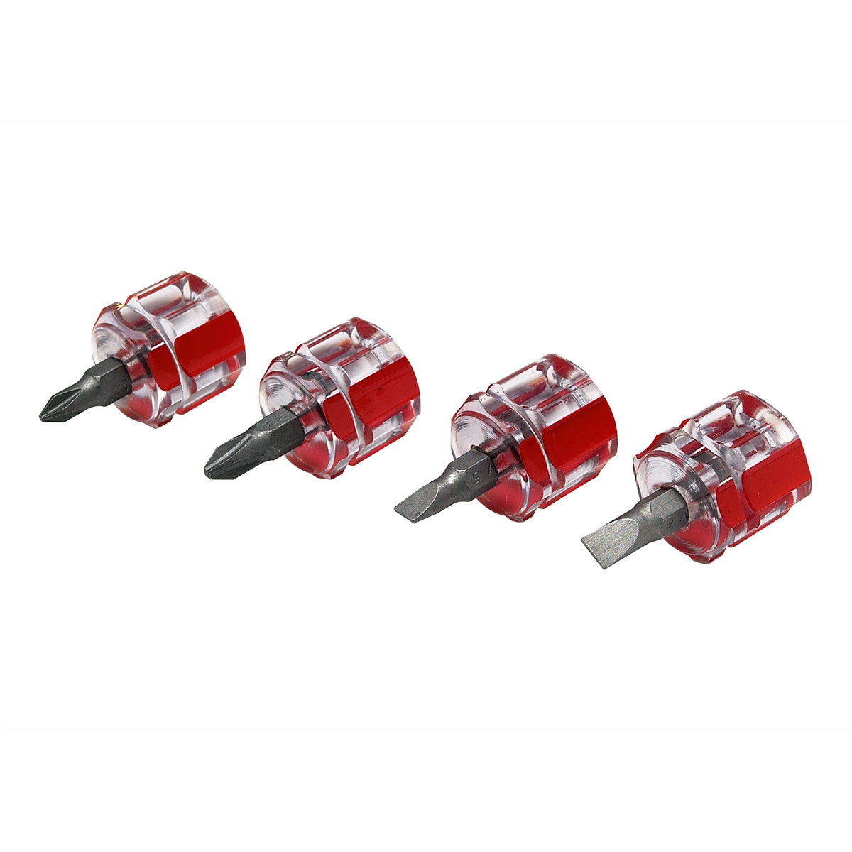 Wilmar Corp. / Performance Tool 4 Piece Mini Stubby Screwdriver Set