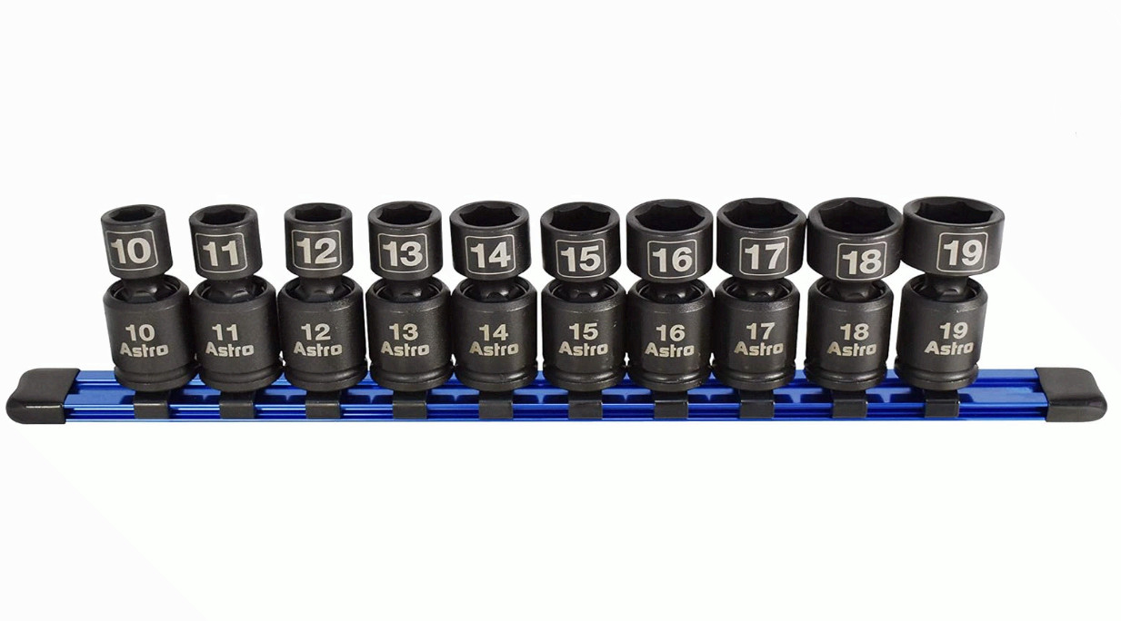Astro 78344 3/8″ Drive Metric Nano Pinless Impact Socket Set 10PCS