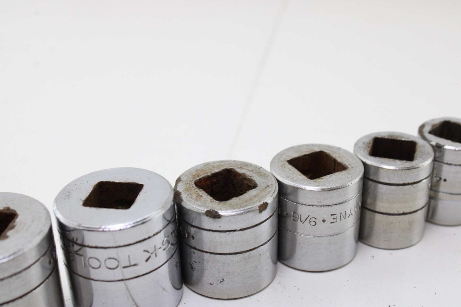 S-K Tools 45128-45112 7/8″-3/8″ 3/8″ Drive 9 Piece 12/6 Point Sockets Set USA