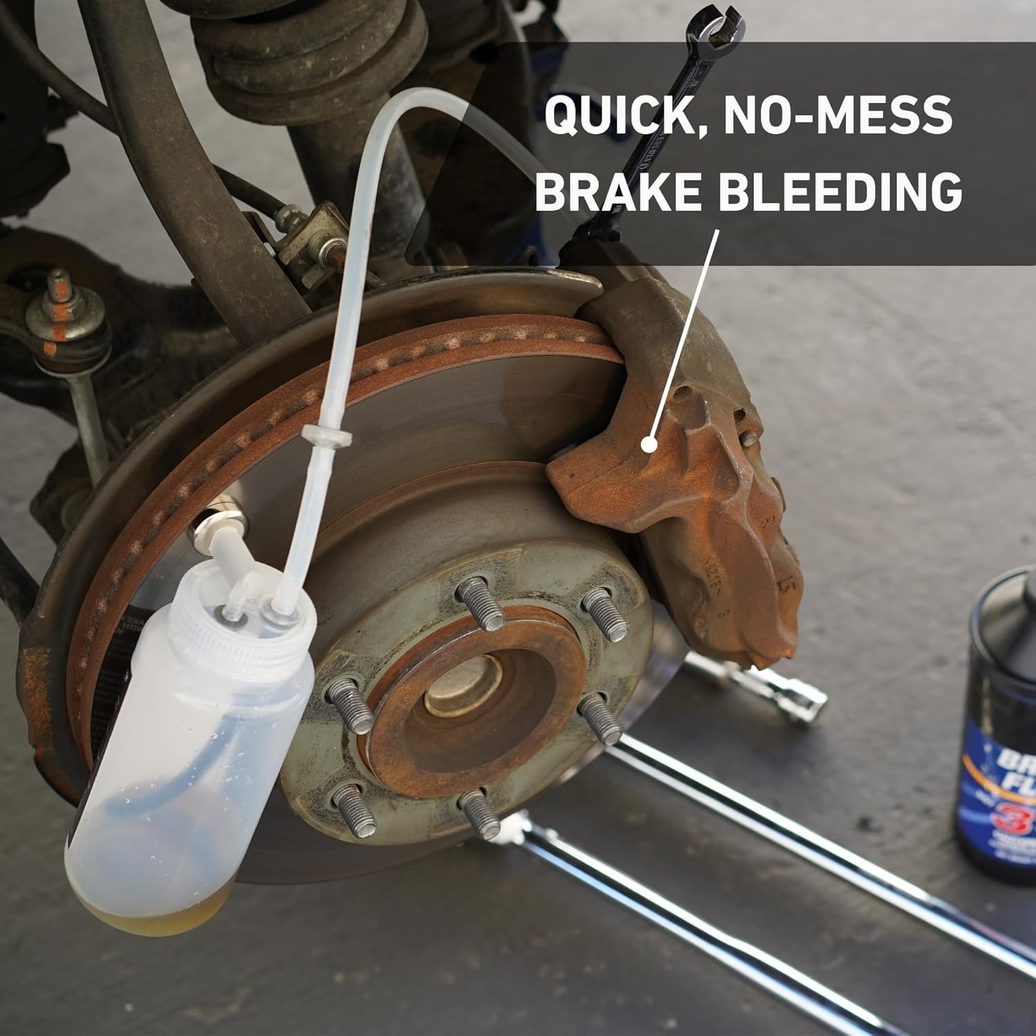USA-Made 16oz Brake Bleeding Tool with High-Strength Magnet & Check Valve Design
