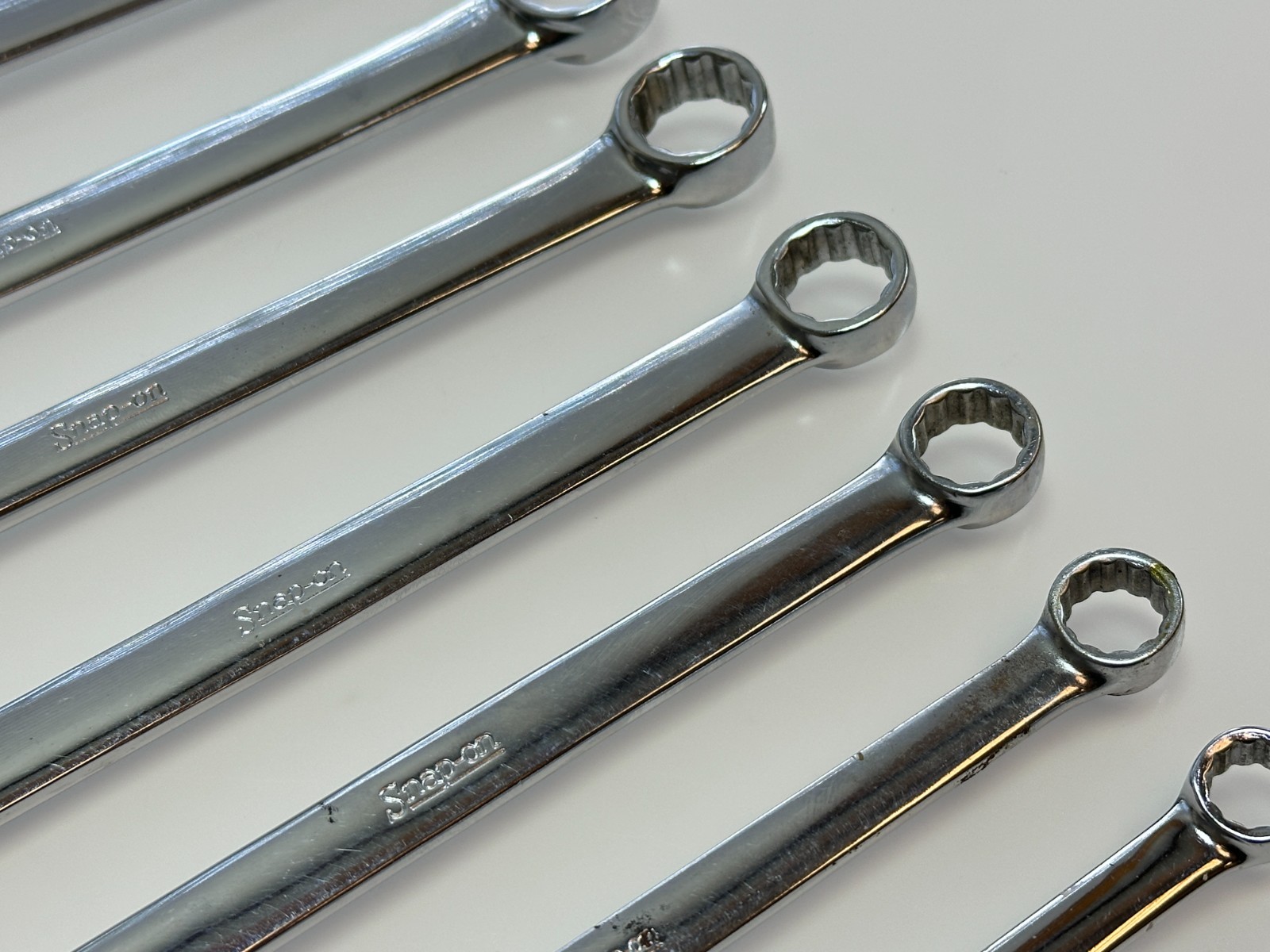🇺🇸 Snap On Tools USA 7pc 12-Point SAE Combination Wrench Set (3/8–3/4″) OEX707