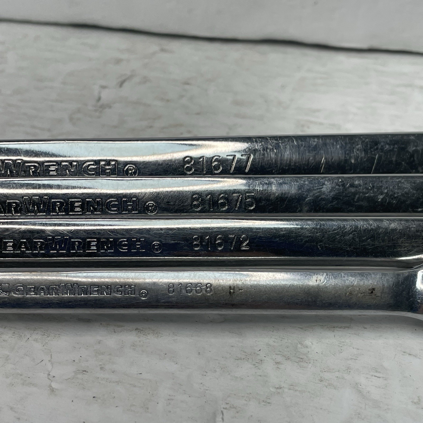 Gearwrench Wrench Set (4) – 20mm, 18mm, 15mm, 11mm – Models 81677–81668 – Used