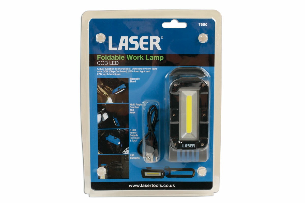 Laser 7650 Foldable Work Lamp – COB/LED