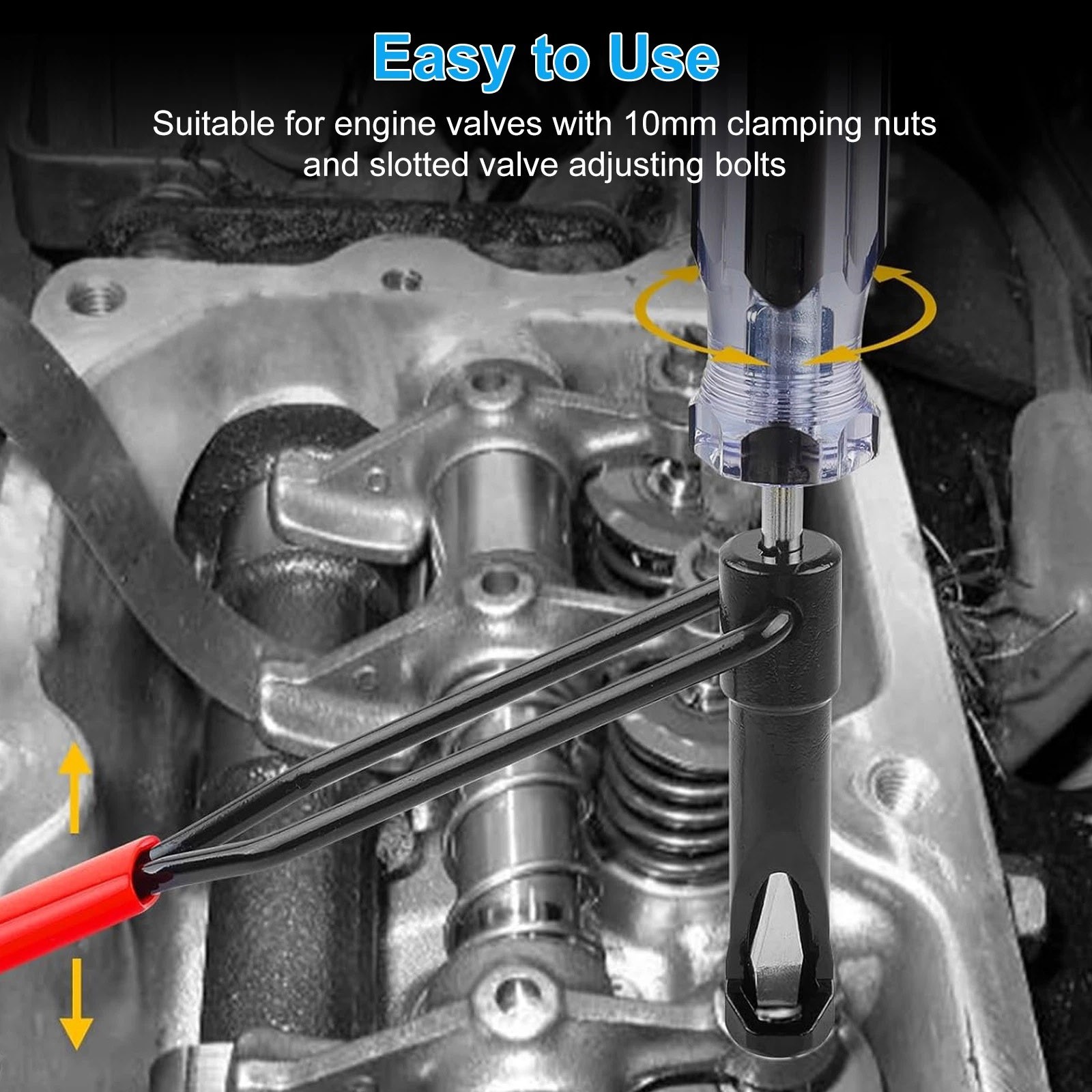 Engine Valve Adjustment Tool for 10mm Jam Nut Slotted Stud for Toyota Vehicles