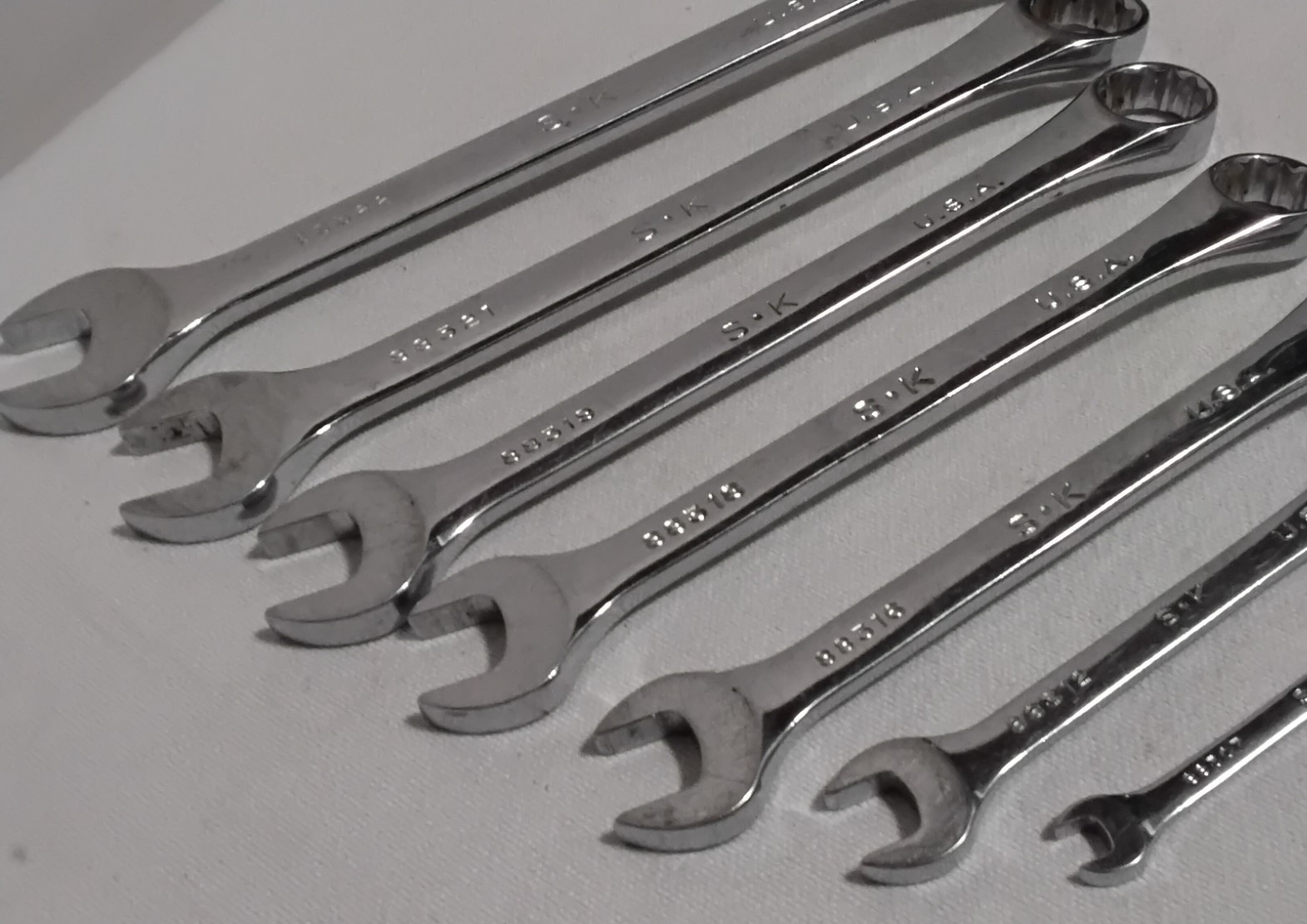 SK Hand Tool 7pc 12 Point Metric Combination Wrench Set Lot USA