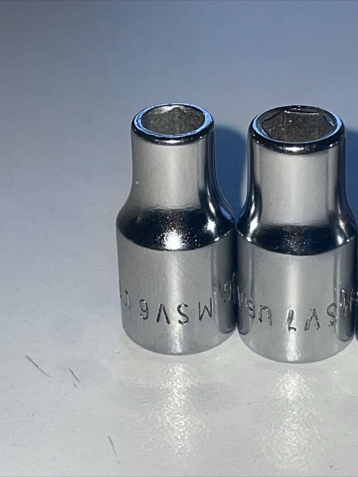 Snap-On Tools 1/4″ Drive 6 pt 12pt SAE Socket lot of 5 mv msv 3/16” – 11/32”