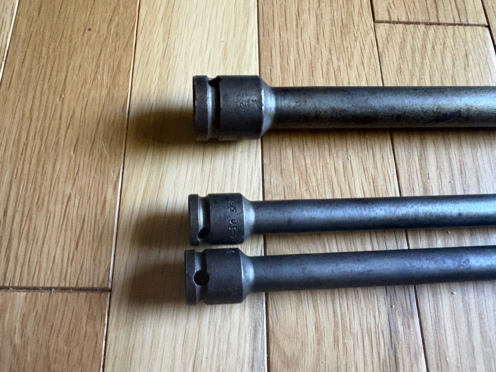Set 3 APEX HD Impact Socket Extensions w/Pin Lock Mechanic Tools Black USA