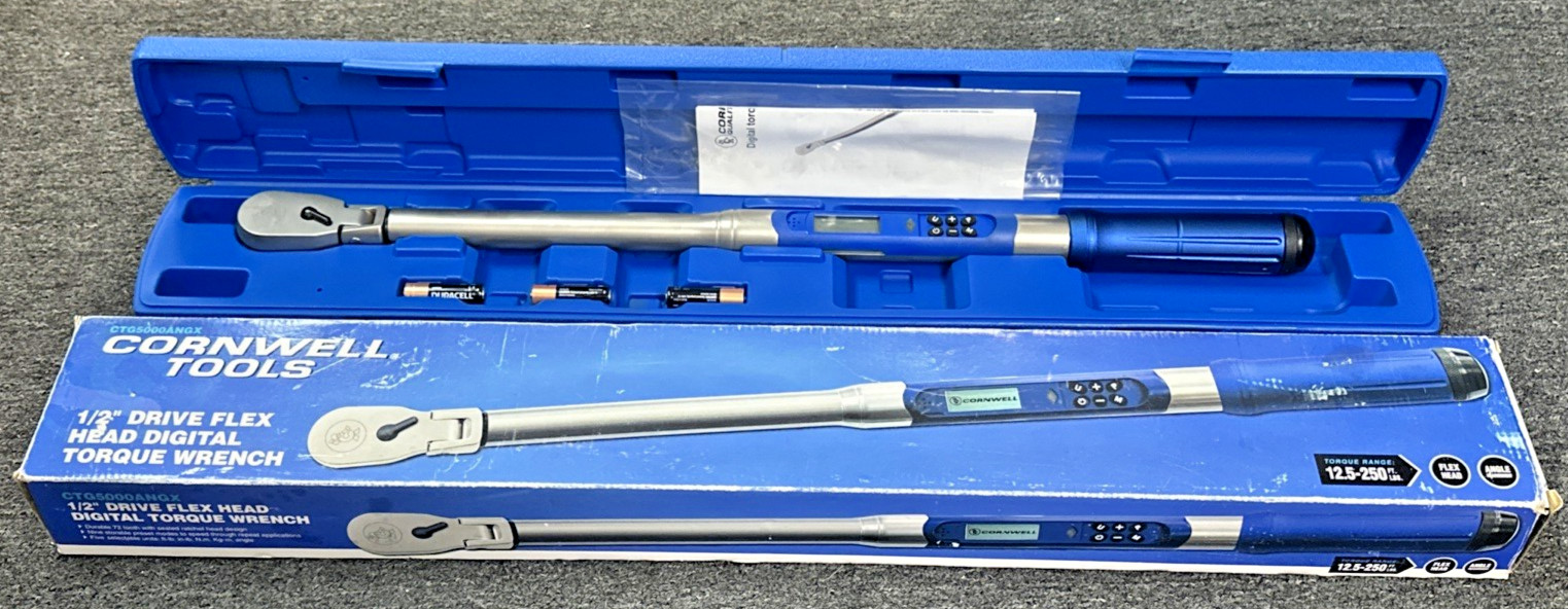 Cornwell 1/2″ Drive Flex Head Digital Torque Wrench CTG5000ANGX