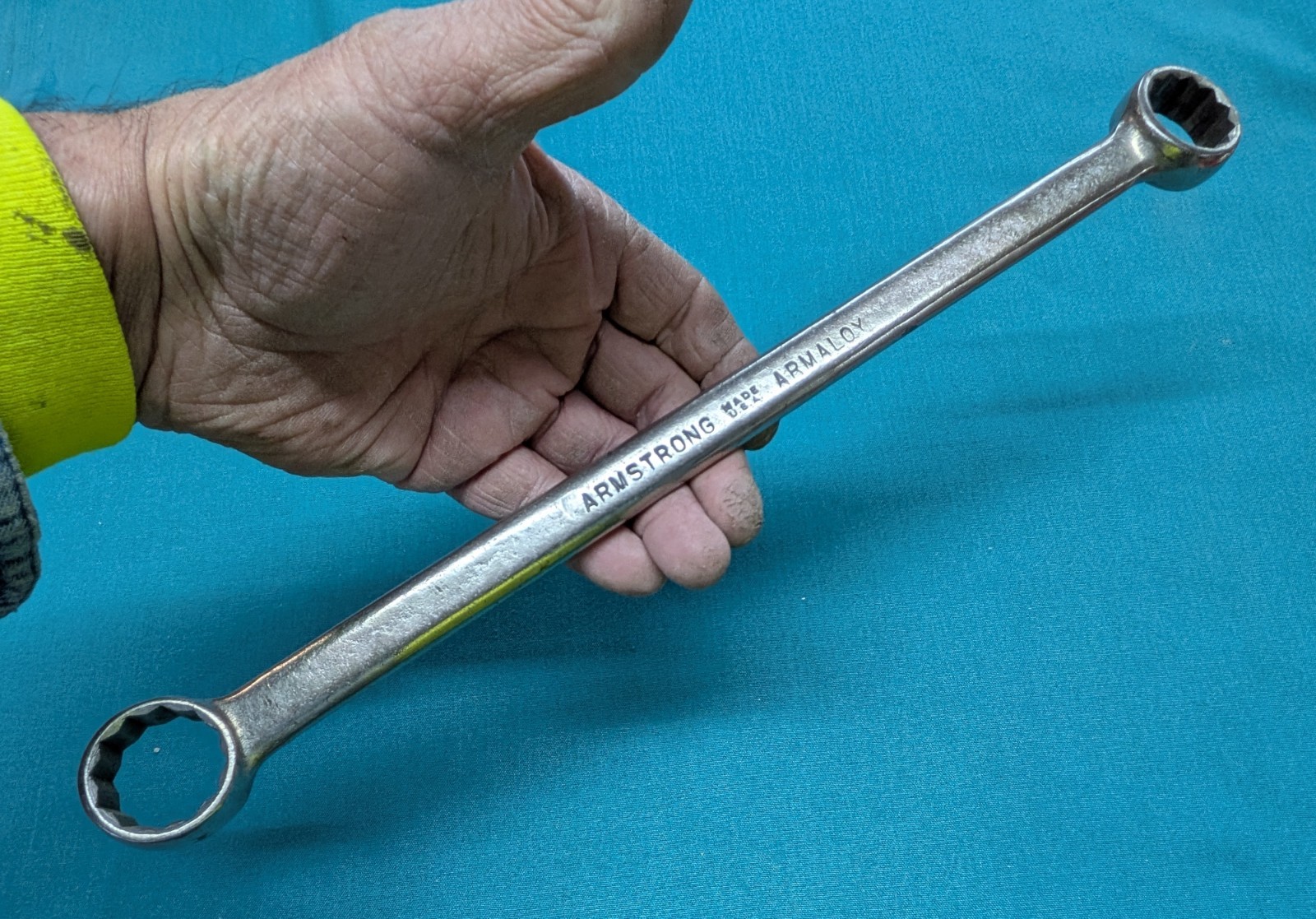Vintage Armstrong Armaloy 7033-C Double Box End Wrench 12 Point 1” & 15/16”- USA