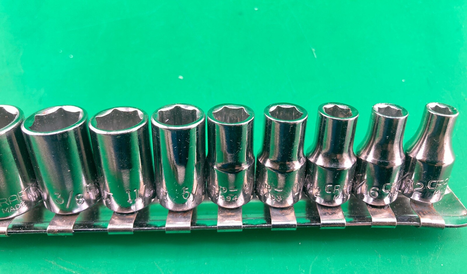 11 Piece Craftsman USA 1/4” Drive 6 Point SAE 9/16” To 5/32 Racked Set Lot(NOS)
