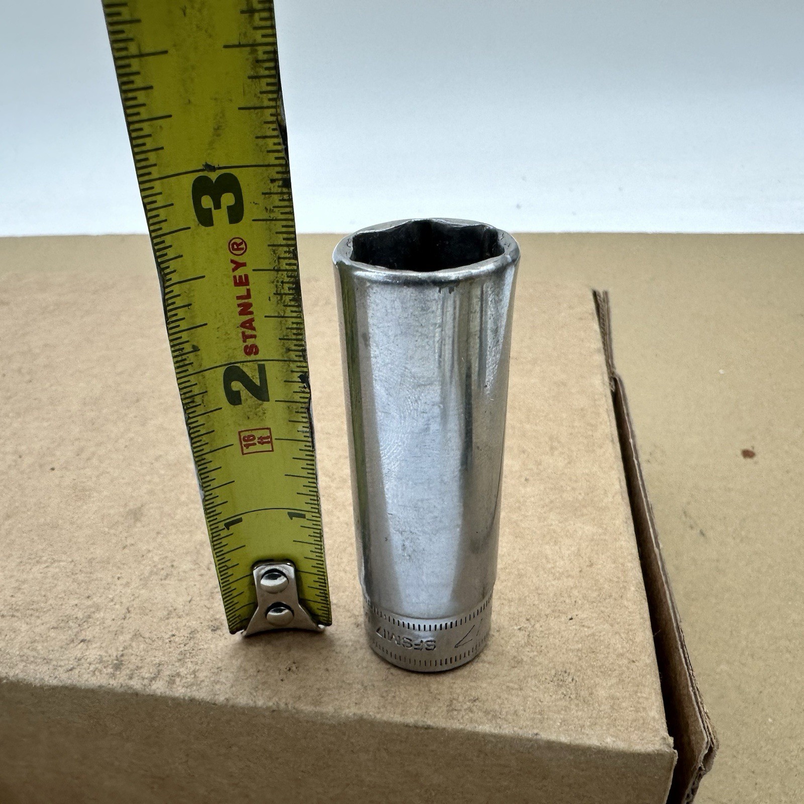 Snap-On #SFSM17 17MM Metric Deep Chrome Socket 3/8″ Drive 6PT Made In USA VGUC