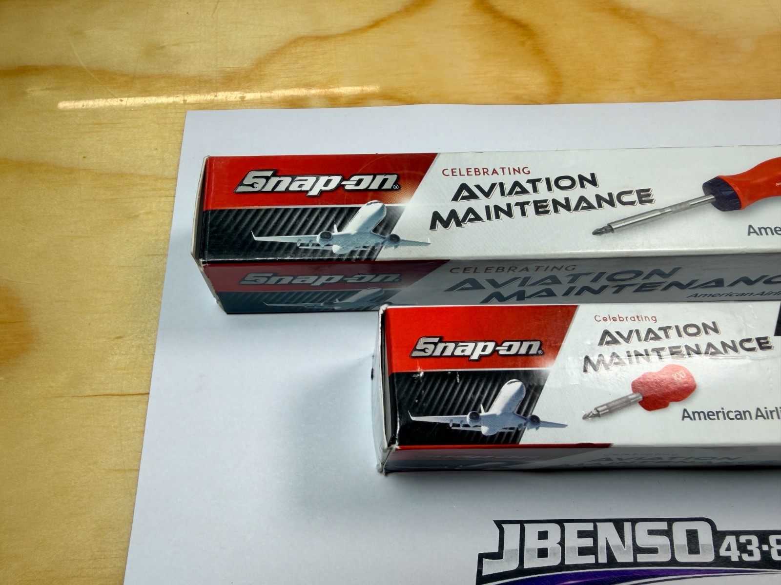 Snap-on Tools USA NEW 2pc AMERICAN AIRLINES AMT DAY Ratcheting Screwdriver Set