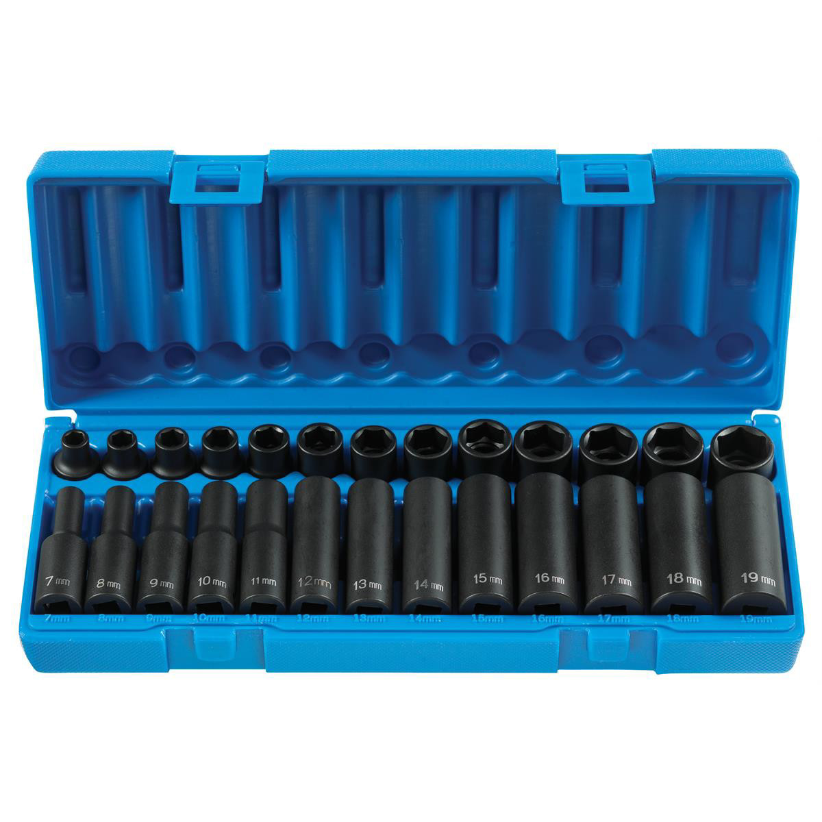 Grey Pneumatic 1226M Impact Socket Set Chrome Moly with Molded Storage Case