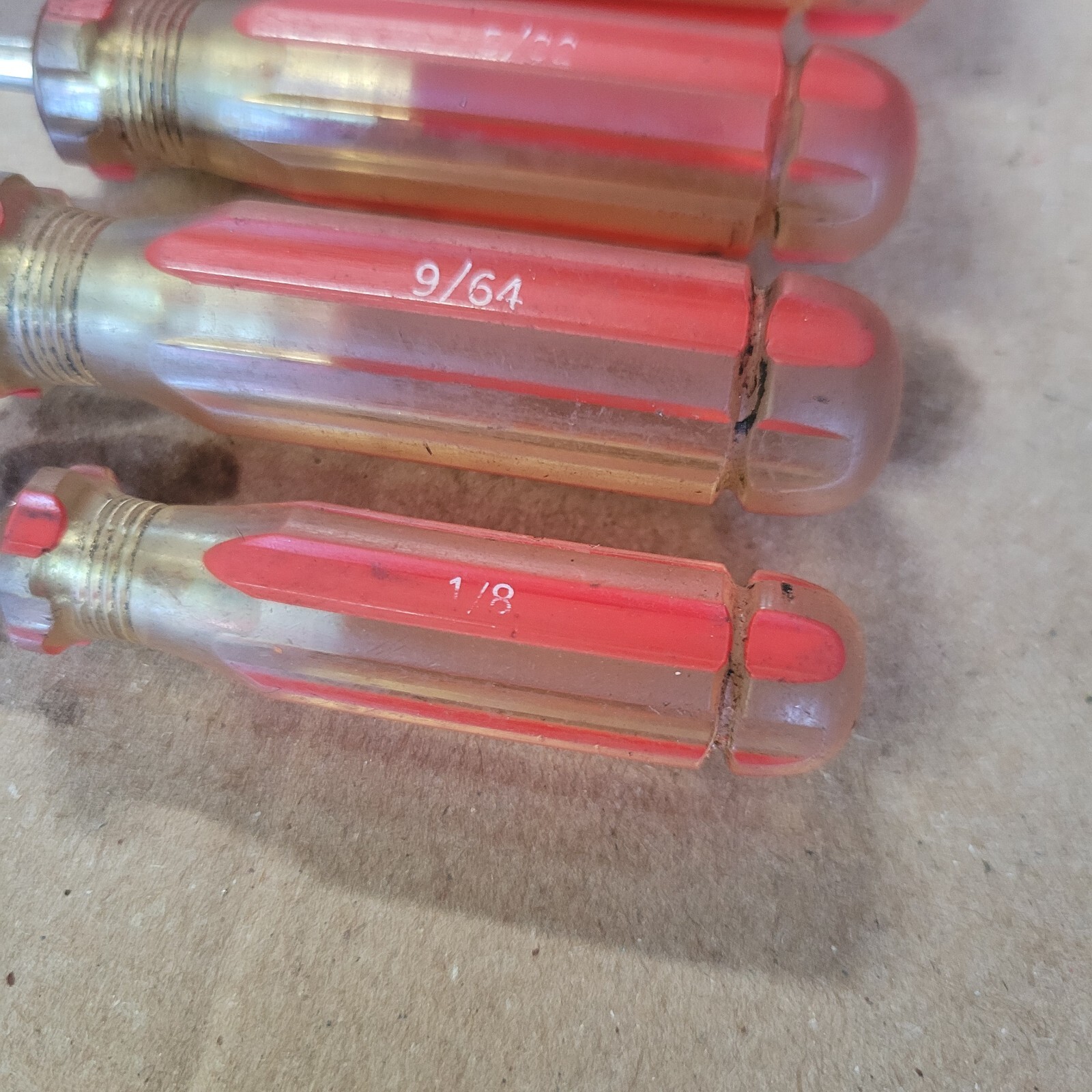 RARE Cal-Hawk BALL END SAE HEX SCREWDRIVERS 6 pc Set 1/8″-5/16″ Vintage Tools