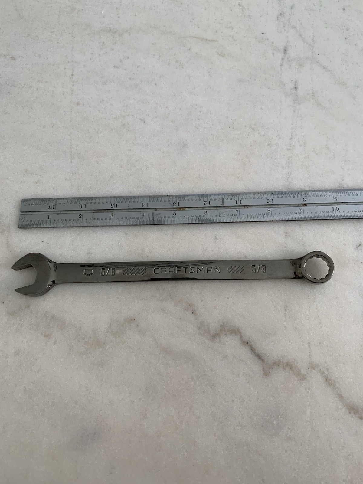 Craftsman 81-997GM 5/8” Gun Metal Chrome Combination Wrench 12 Point USA Made
