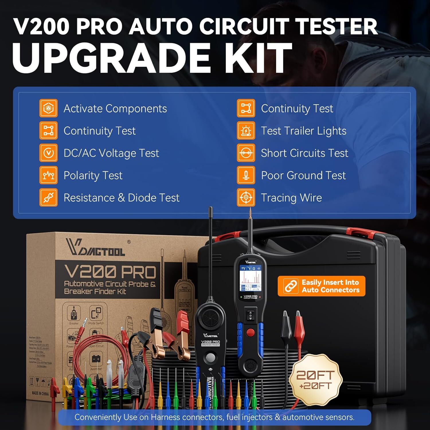 VC100 Digital Car Paint Coating Thickness Tester Auto Measuring Gauge Meter Kit