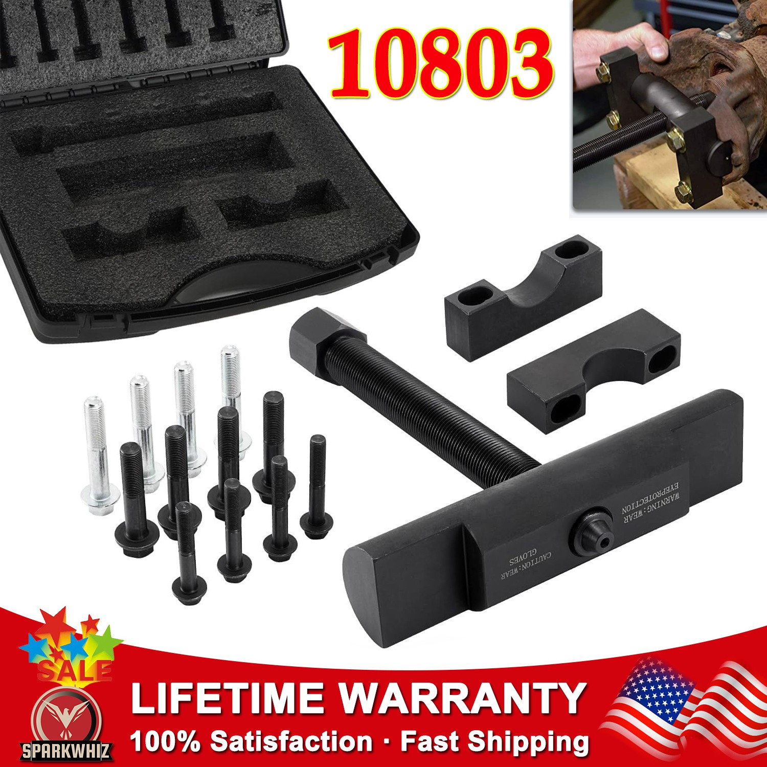Heavy Duty Yoke Puller Tool 10803 For Semi Trucks, Class 6-8 Trucks & Equipment