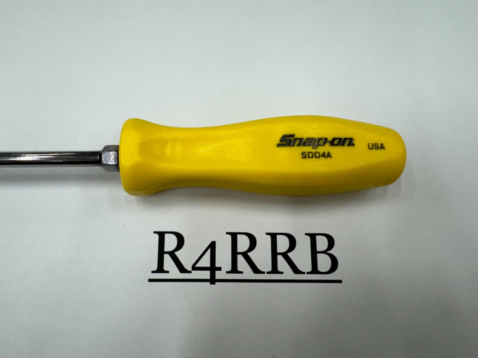 Snap-on Tools NEW CLASSIC YELLOW Hard Handle 1/4″ Flat Head Screwdriver SDD4AY