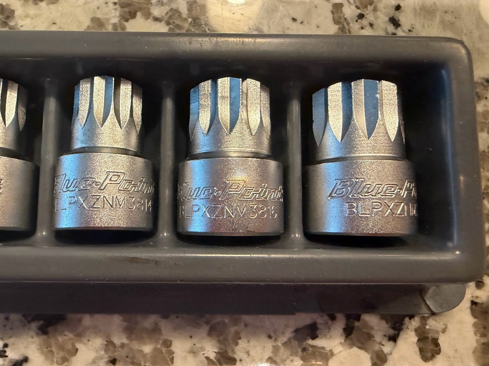 Blue-Point BLPXZNM389 9pc 3/8″ Drive Triple Square Bit Stubby Socket Driver Set