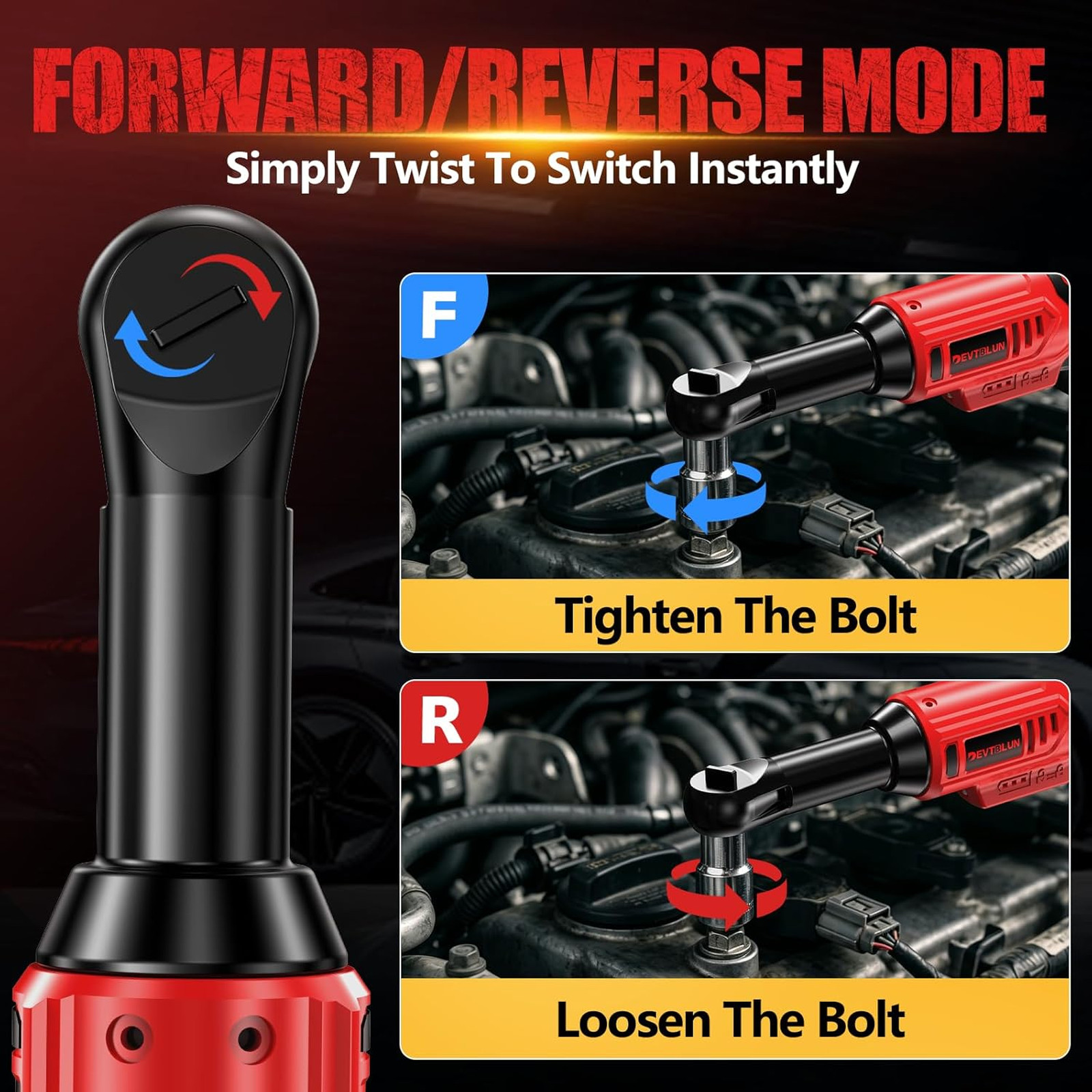 3/8″ Cordless Power Ratchet Wrench Compatible with Milwaukee 18V Battery (No