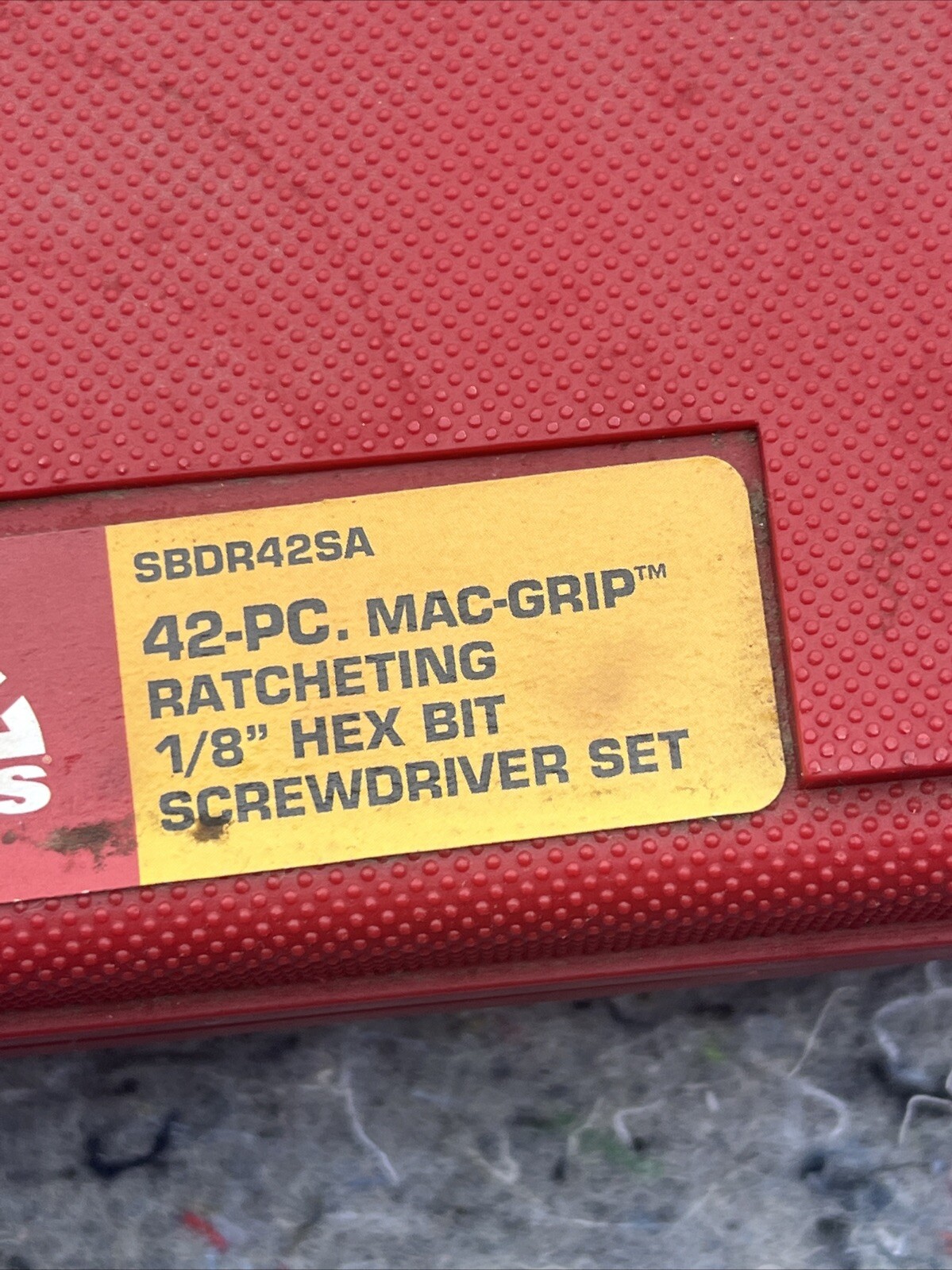 Mac Tools 42 Piece Mac-Grip Ratcheting 1/8” Hex Bit Screwdriver Missing 2 Pc