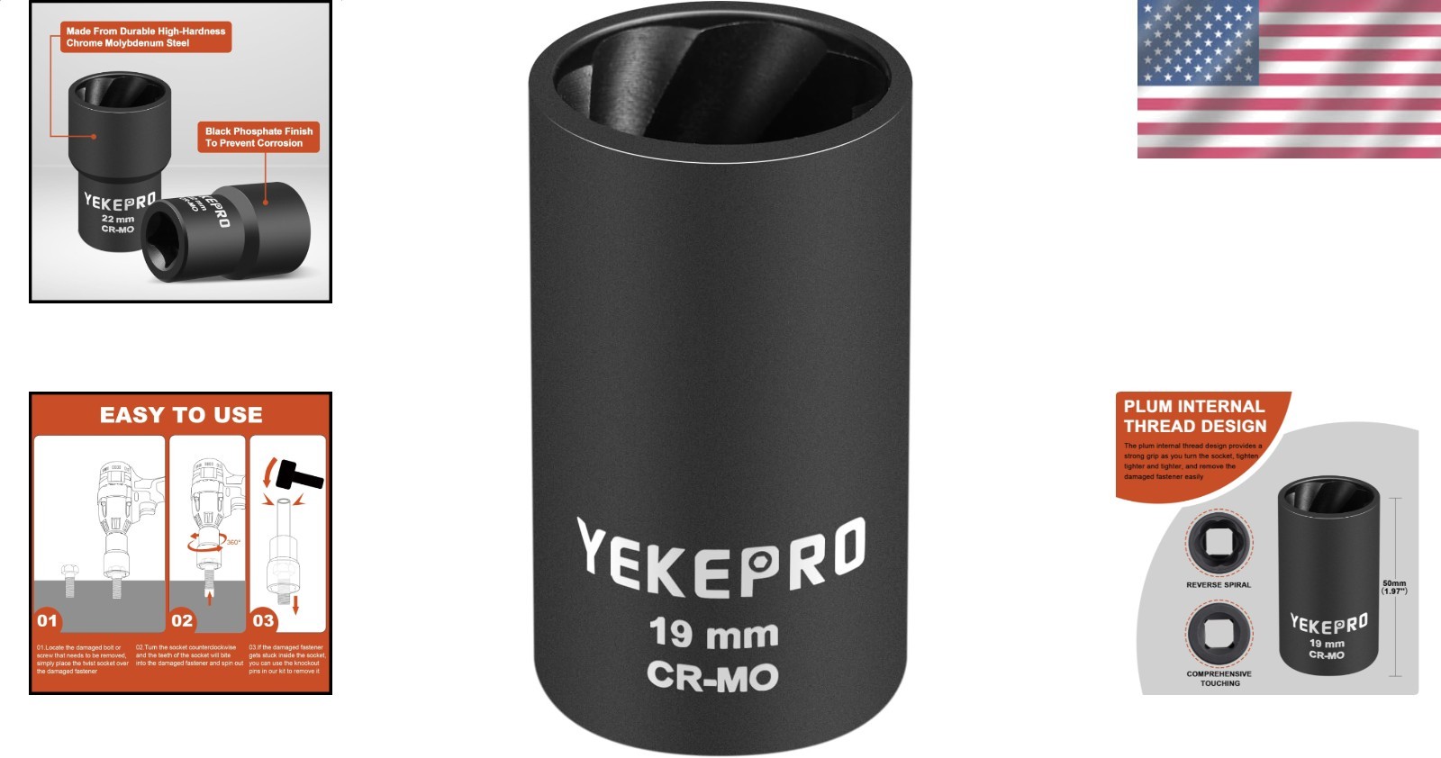 Drive, Stripped Rounded Fastener Moly Steel Grip Auto