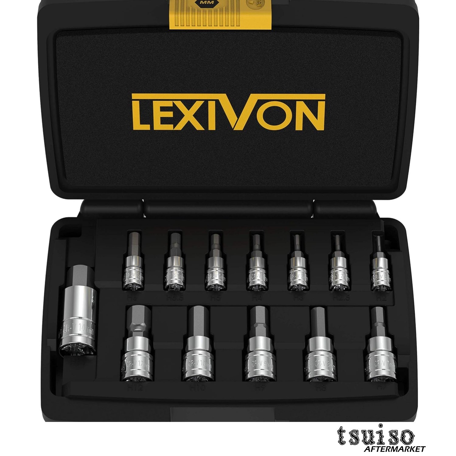 Precision 13-Piece Metric HEX Bit Socket Set – Rust-Free with Lifetime