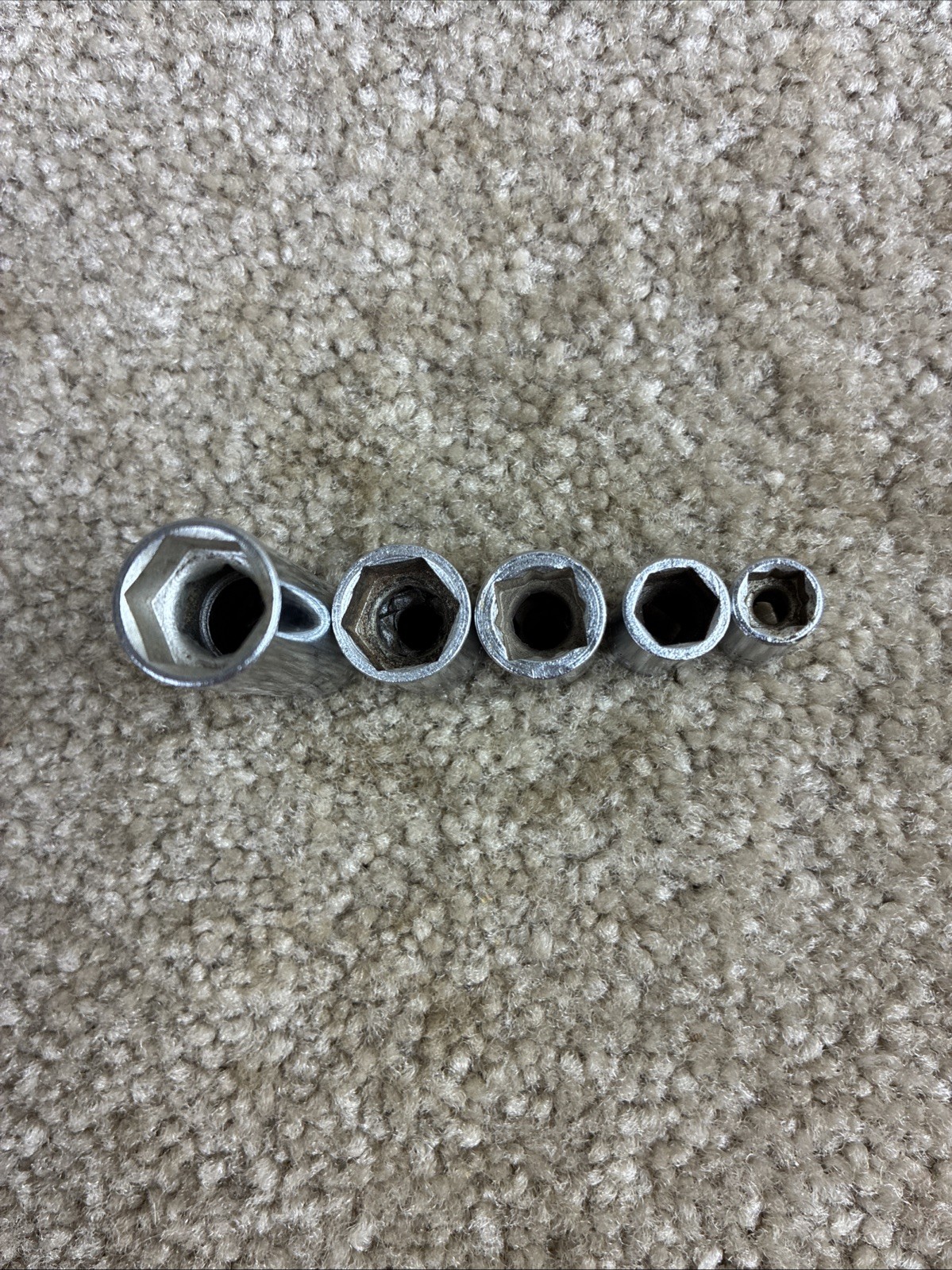 International Harvester 1/4 Drive 5pc.Socket Set SAE Good Condition