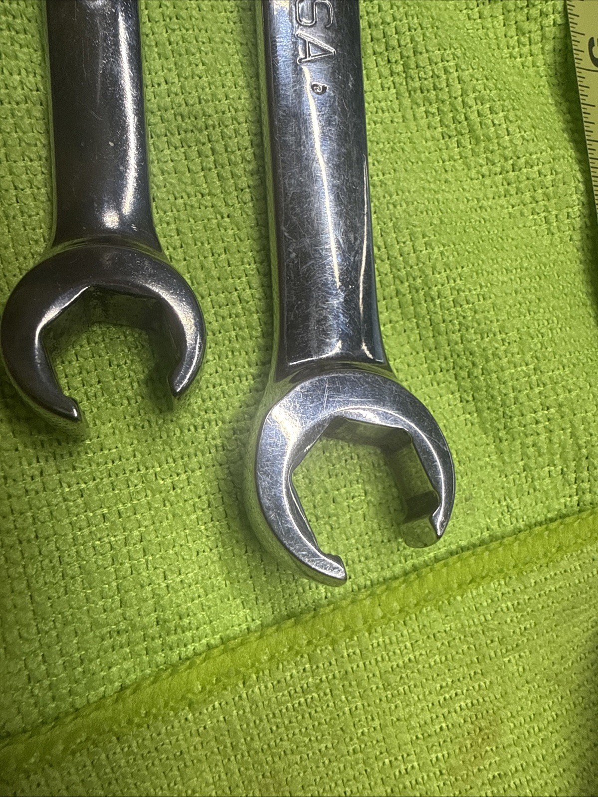 Snap On 5/8 X 11/16 &1/2 x 9/16 6Pt Flank Double End Flare Nut Wrench USA set 2