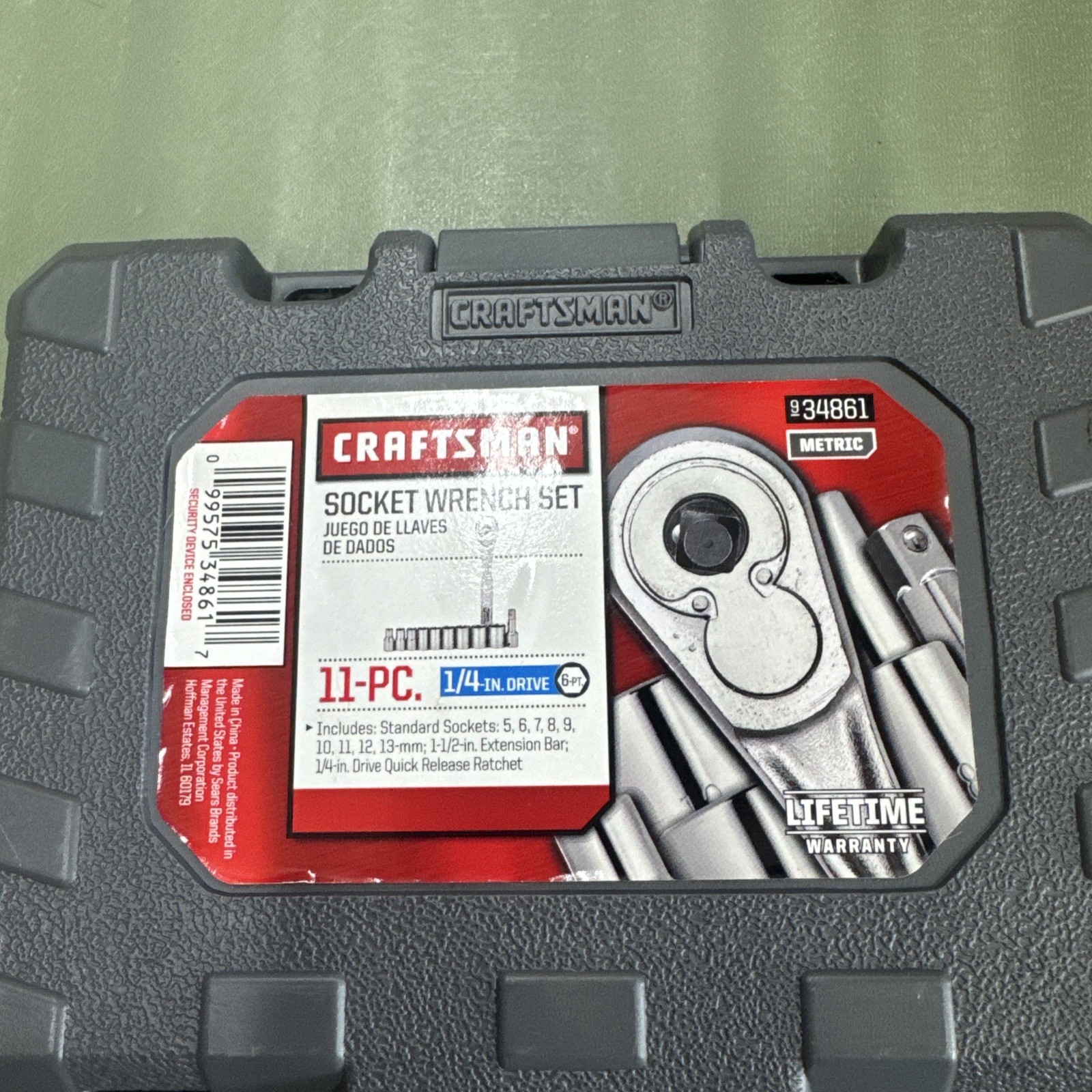 Craftsman 9-34861 11pc 1/4″ Drive Metric Socket Wrench Set