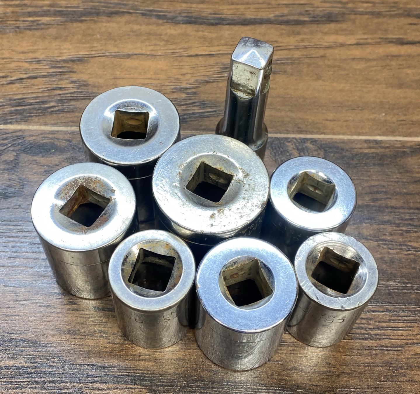 Vintage Craftsman USA 1/2” Drive 12 Pt Socket Set 47511-47517 w/ Extension
