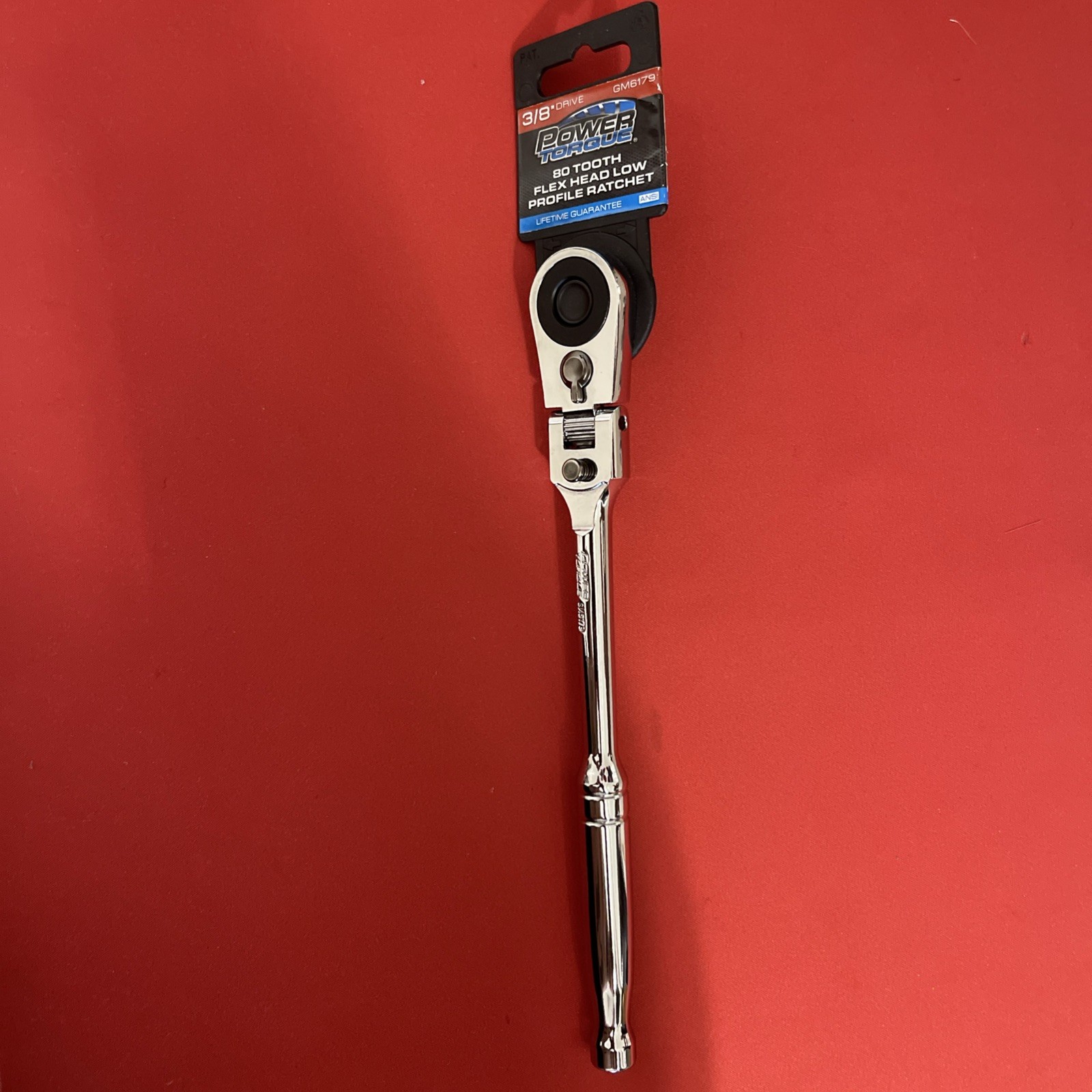 Power Torque GM6179. 3/8” Drive, Flex Head, Quick Release Chrome Ratchet Wrench