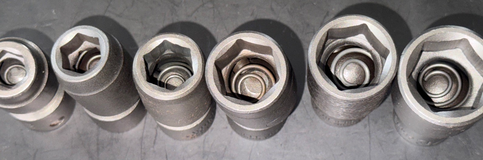 WRIGHT TOOL 6pc 3/8” Dr UNIVERSAL SWIVEL FLEX IMPACT SOCKET SET 3/8” – 3/4” SAE