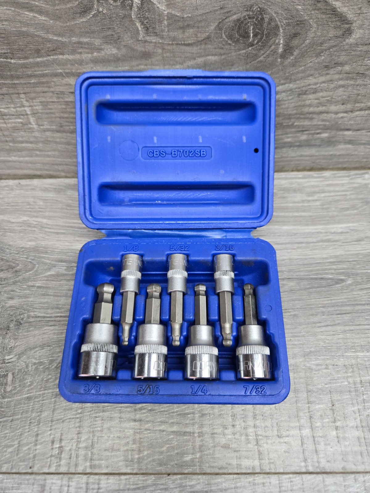 Cornwell CBS-B702SB 7 Piece Ball Hex Bit Set 1/8-3/8