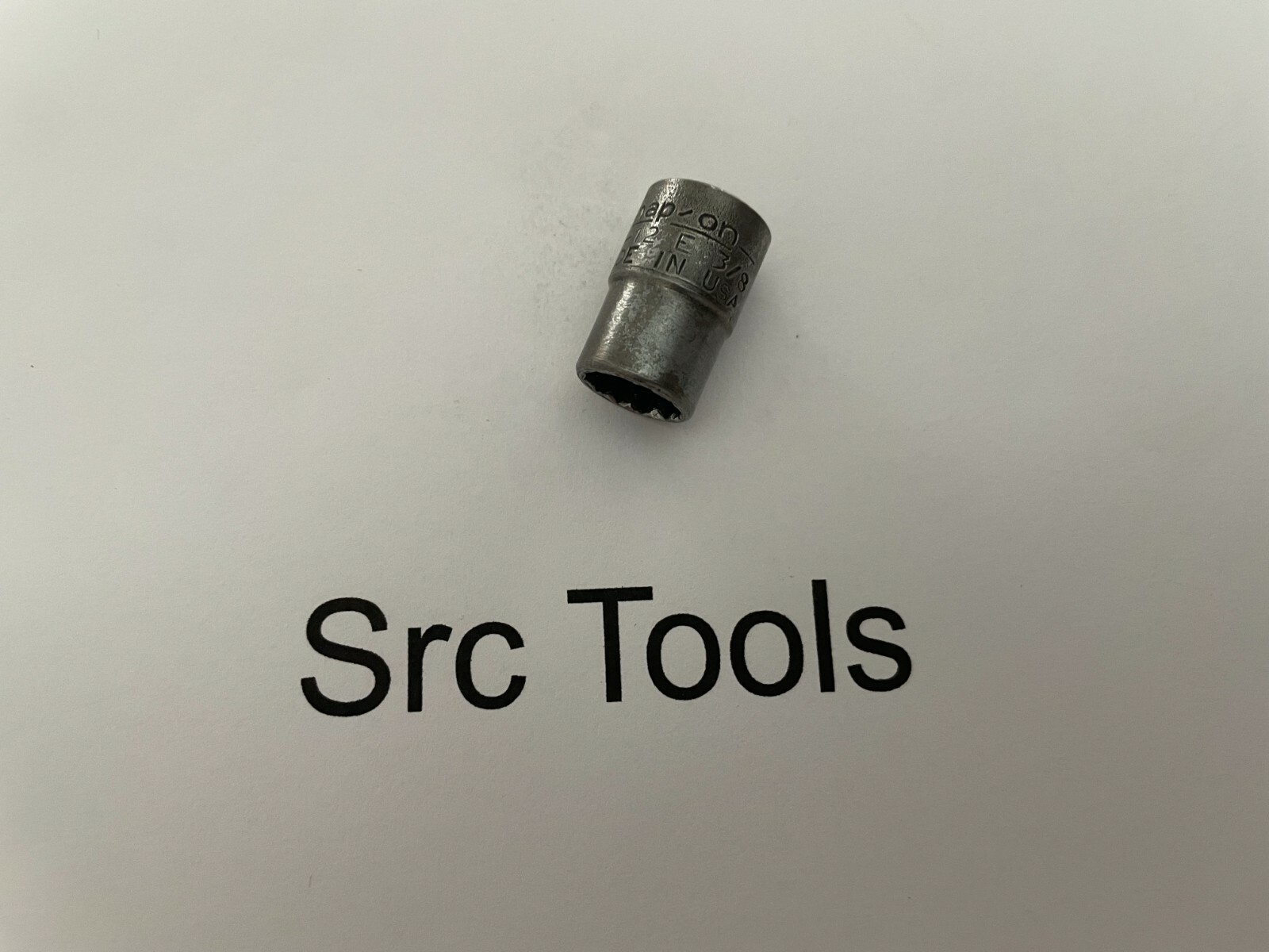 *RARE 1944* Snap-On Tools USA 1/4″ Driv 3/8″ SAE 12pt Midget Chrome Socket TM-12