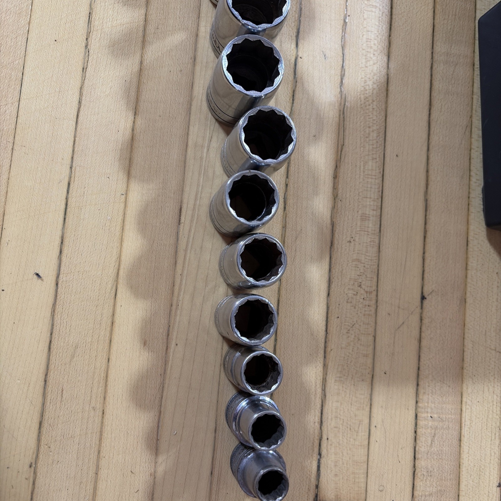 S-K Wayne 1/2″ Drive 12pt SAE – 11 pc Socket Set. 7/16″ – 1- 1/4″ Made in USA