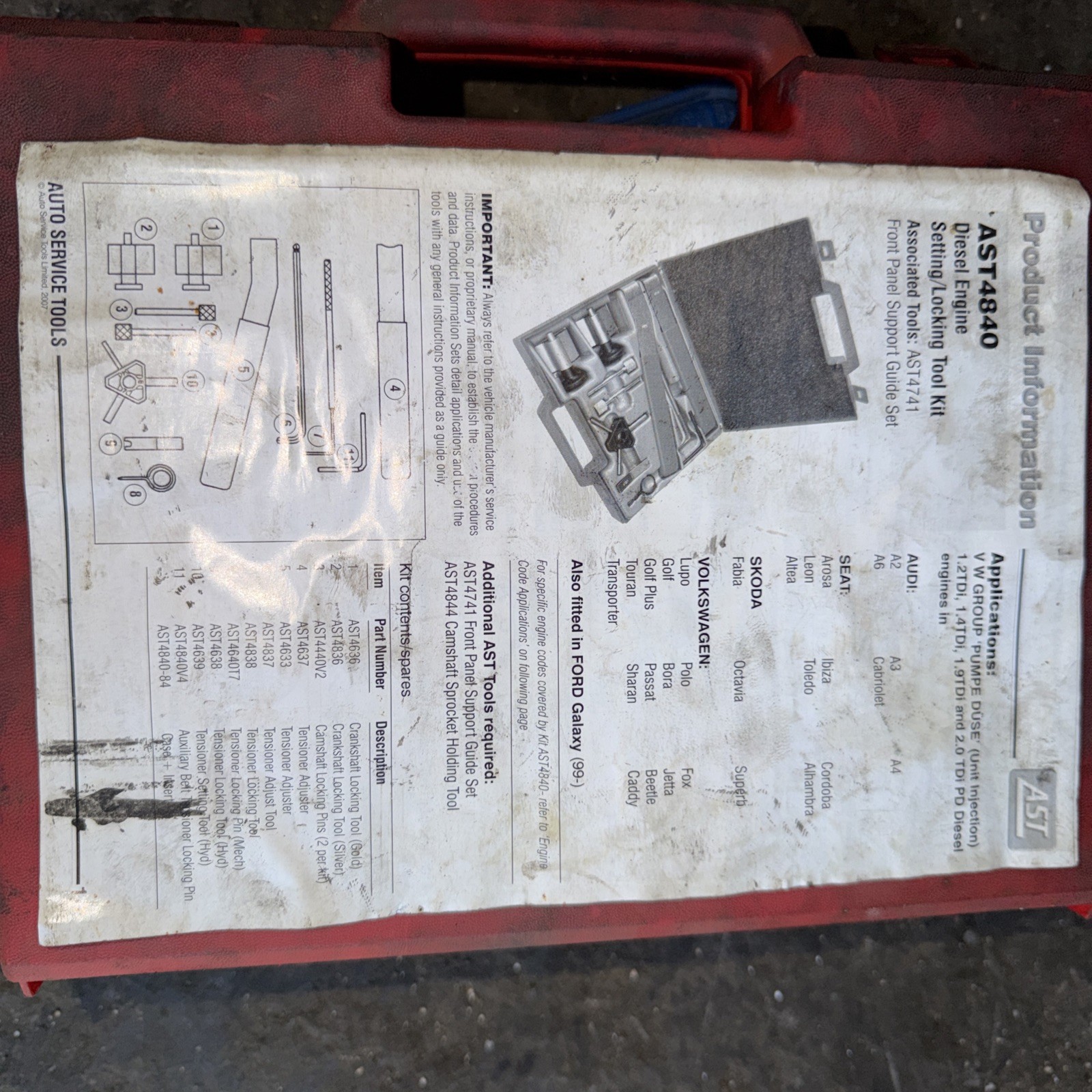 AST 4740 VW/AUDI Timing Set