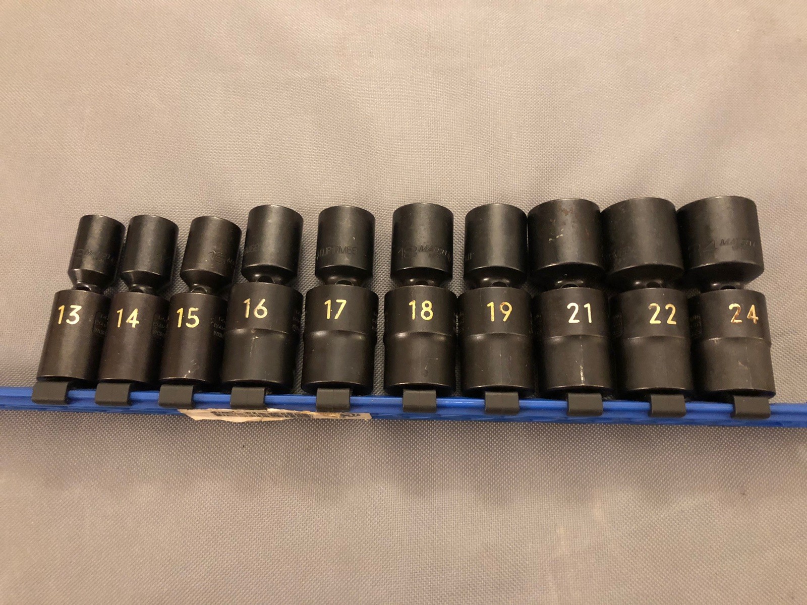 10 PIECE 1/2″ DRIVE METRIC 6 POINT UNIVERSAL IMPACT SOCKET SET – SCUPM106RC