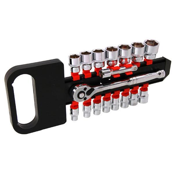 17 pieces 3/8″ Drive Metric Socket Set on holder / rail ( Neilsen CT2843) UK