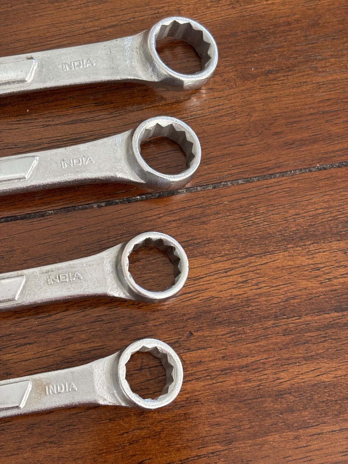 Chrome Vanadium Combination Wrench Lot – 4 Pieces