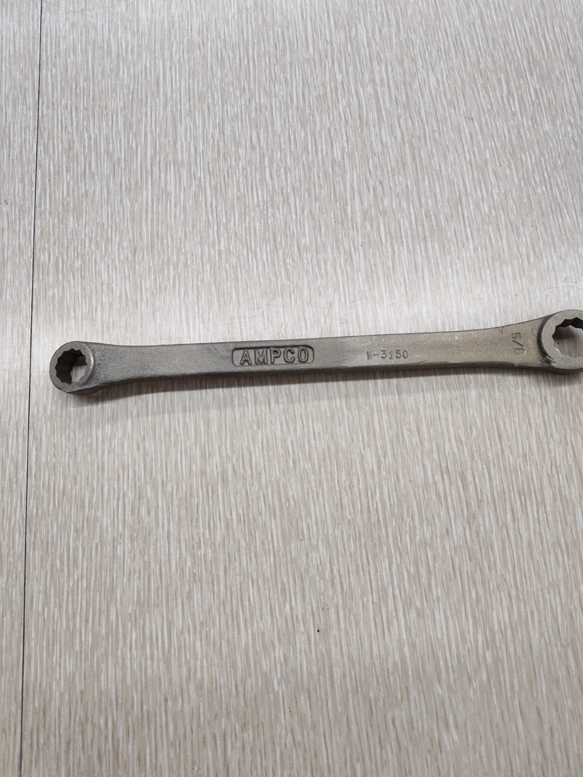 AMPCO W-3150 Box End Wrench: Natural, 9/16 in_5/8 in Head Size