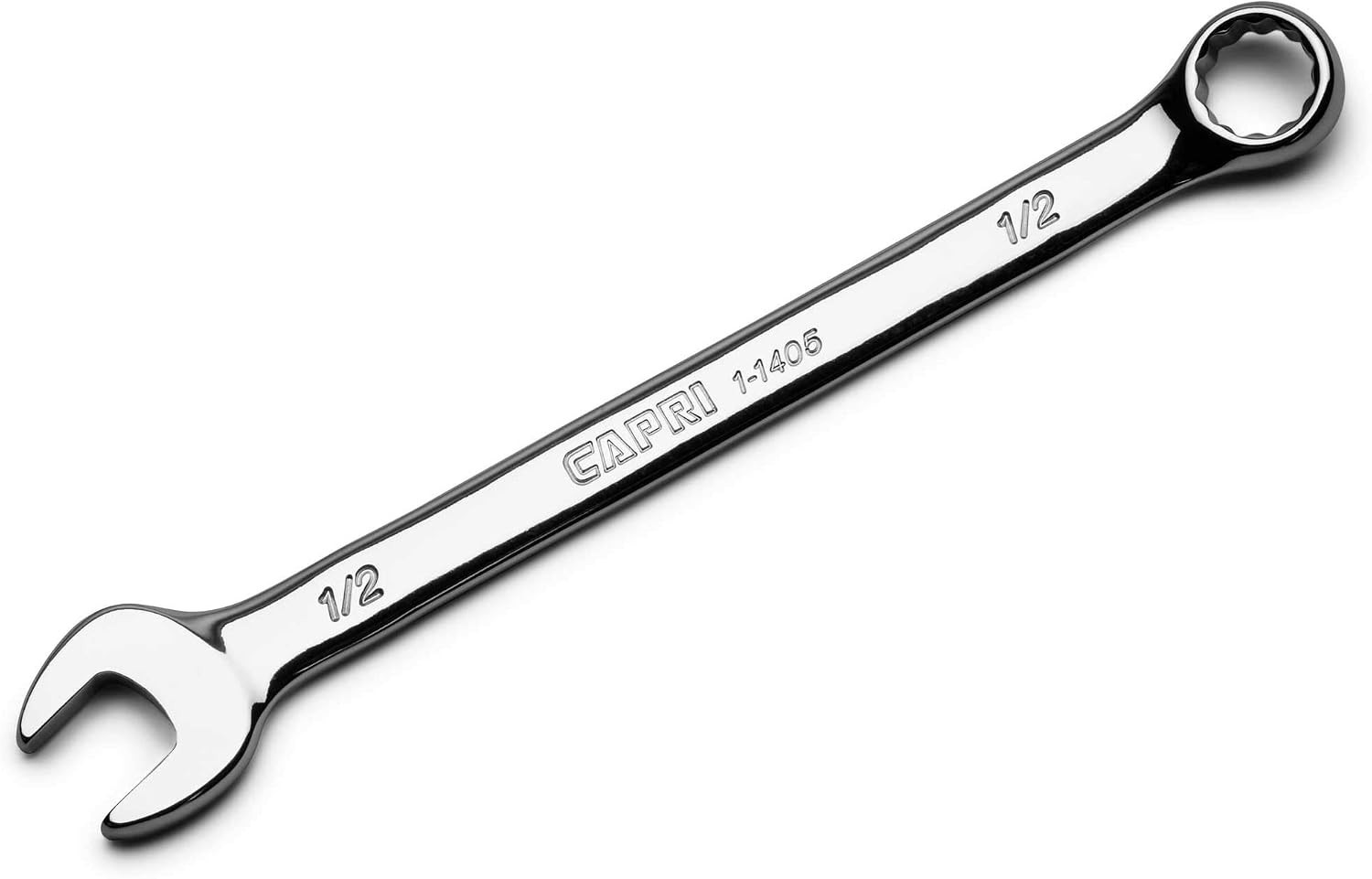 Professional-Grade 1/2-Inch Chrome Vanadium Combination Wrench, Polished Finish