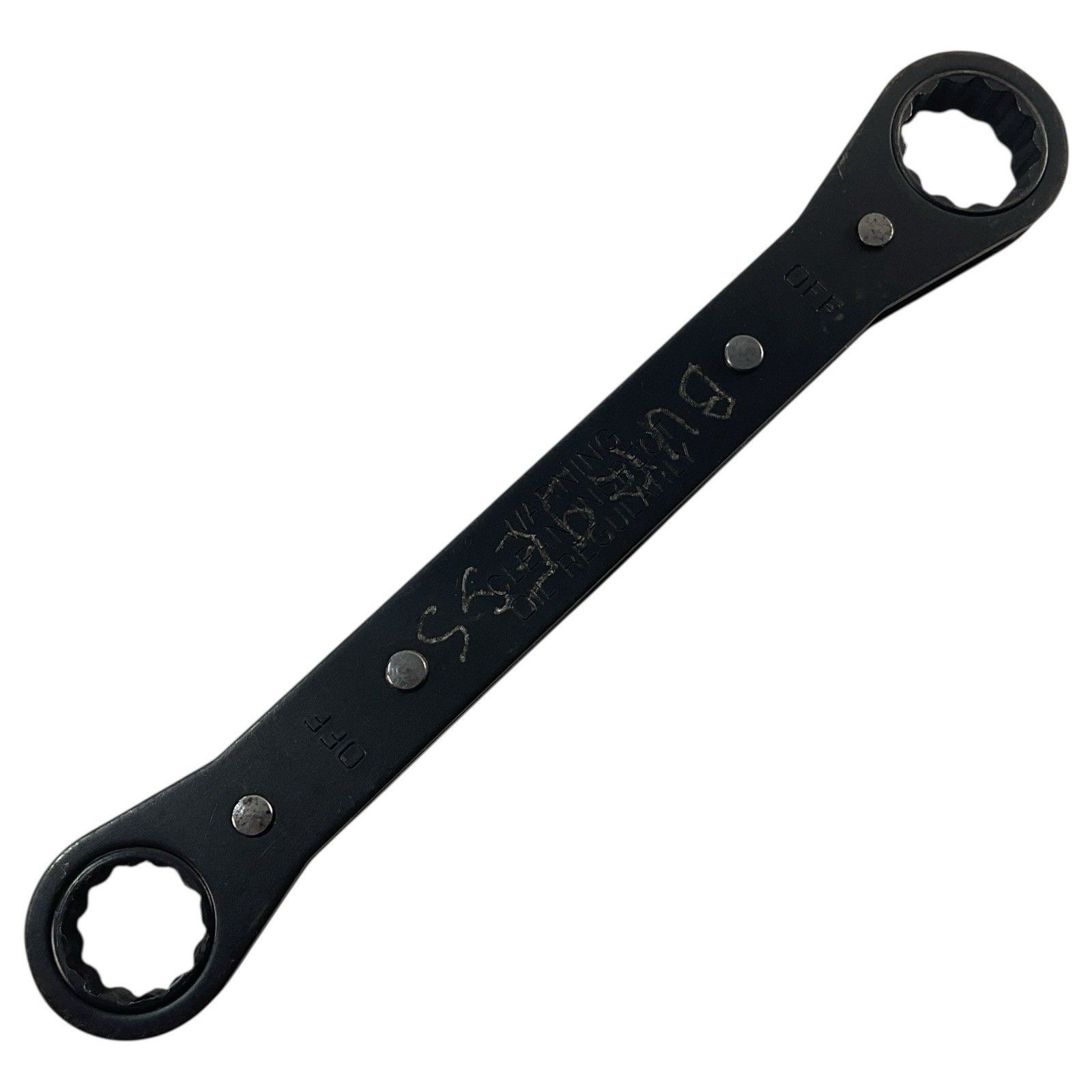Snap-on Ratcheting Box Wrench 5/8″ x 3/4″ 12 Point GR2024A Black USA Made Marks