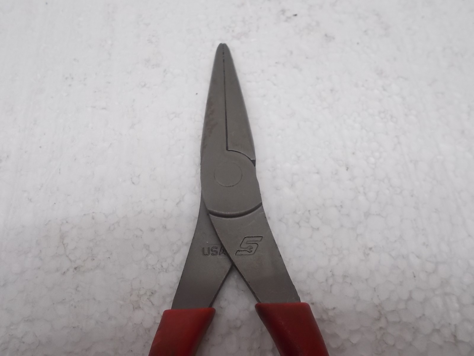 Snap-on tools USA Comfort Grip Needle Nose Pliers RED Handle 96ACF Nice!