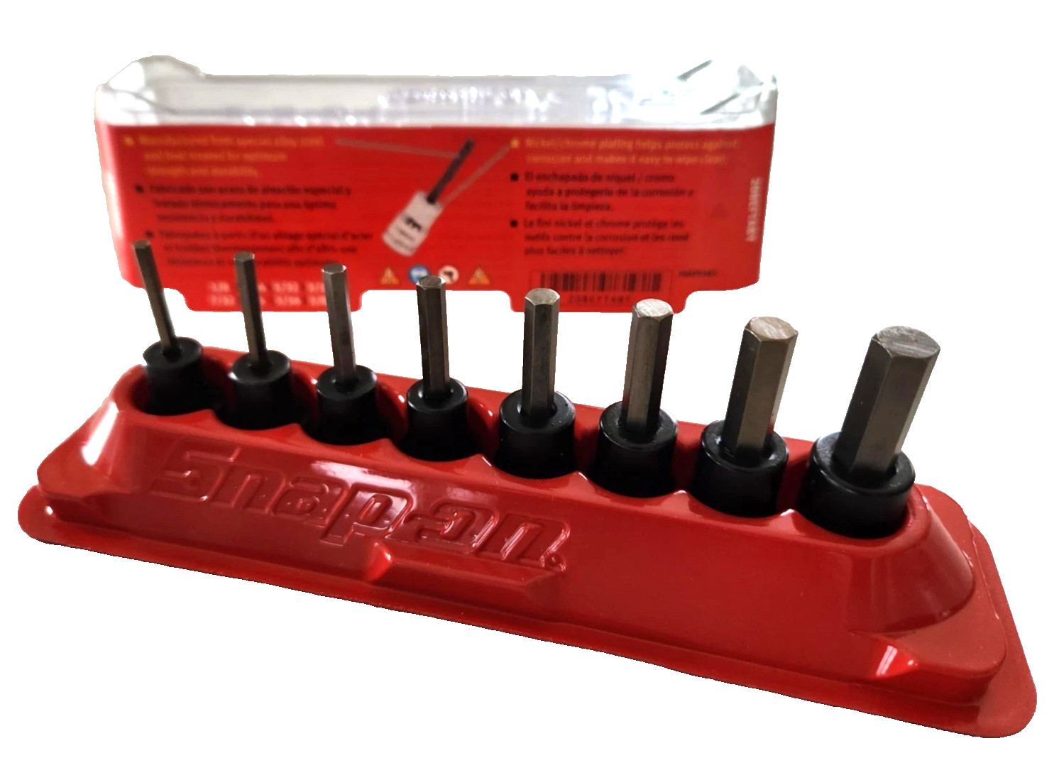 NEW Snap-on™ 3/8″ drive 1/8″ thru 3/8″ 8pc Hex Socket Driver Set 208EGFAY SEALed