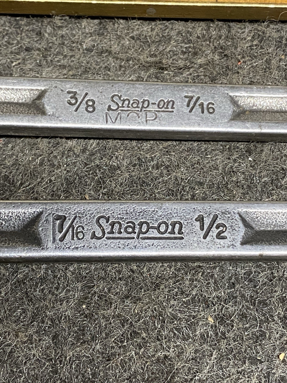 Snap On 3/8 X 7/16 And 7/16 X 1/2 Boxed End Wrench’s USA GXV-1214, GXV1416