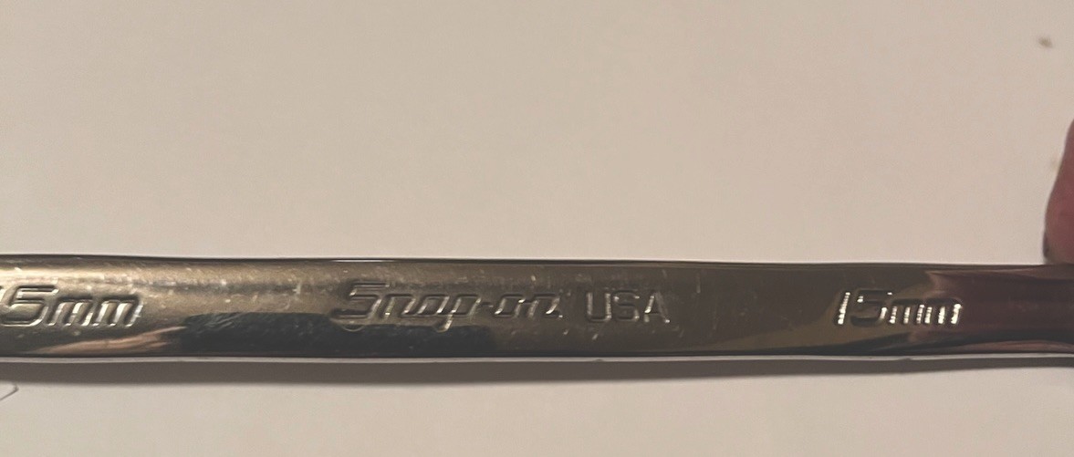 Snap On 15mm Open End 12Point Combination Wtench Part#SOEXM15 VGC