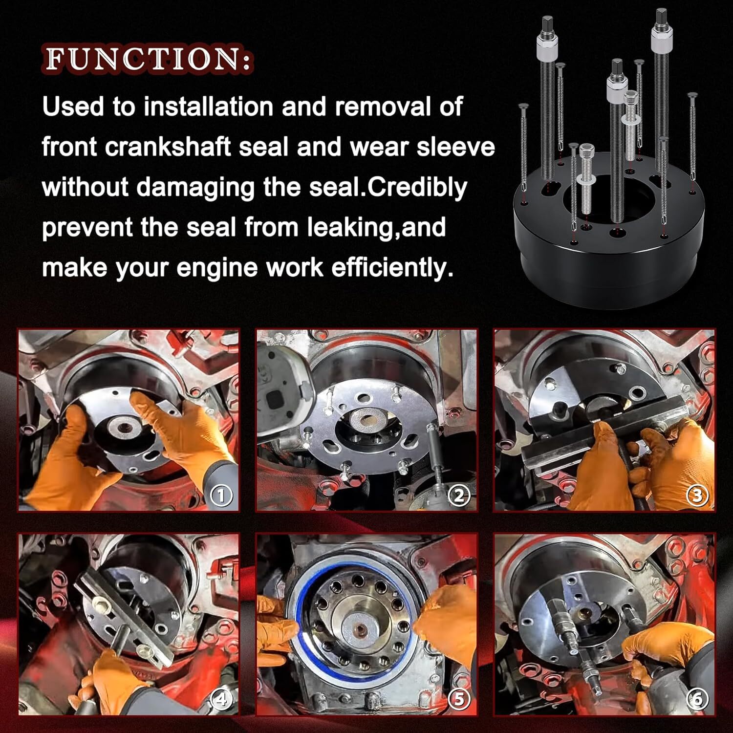 Crankshaft Front Seal Tool & Wear Sleeve Remover/Installer Tool for ISX12 ISX15