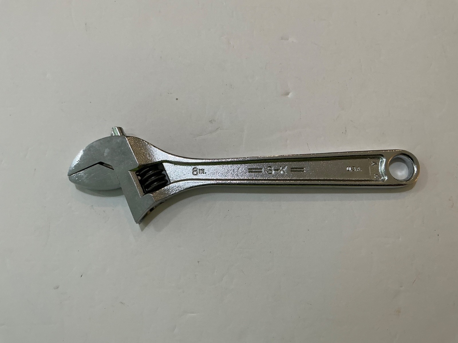 NOS S-K 8” adjustable (“Crescent”) wrench made in the USA