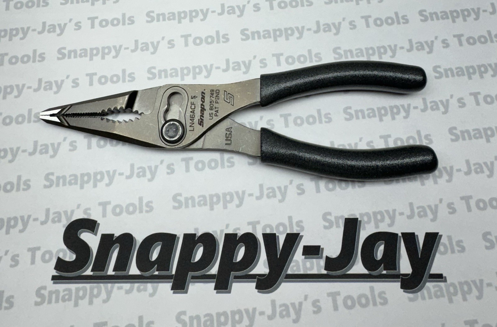 Snap-on Tools USA NEW TITANIUM 7″ Talon Grip Long Nose Slip Joint Pliers LN46ACF